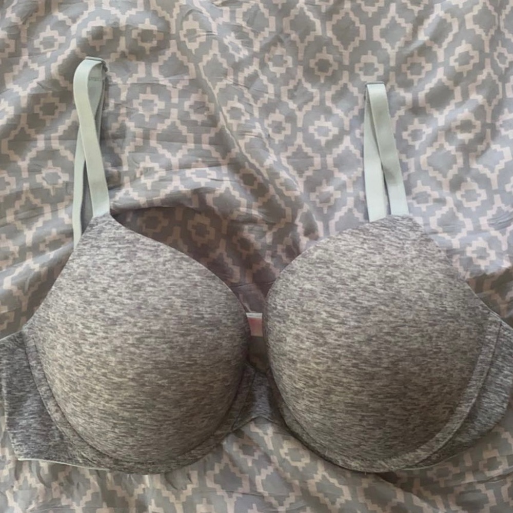 PINK 34D Grey Push Up Bra